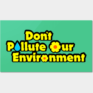 Vintage Don't Pollute Our Environment 80s PSA Posters and Art